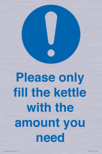 Please only fill the kettle with the amount you need
